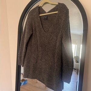 Abercrombie & Fitch Charcoal V-Neck Sweater